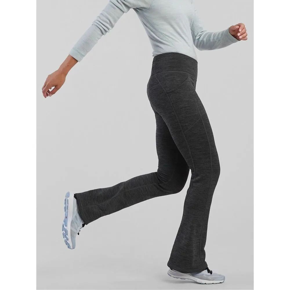 Title Nine Crash Polartec® Fleece Lined Flare Sz Medium Pants - Heathered Petite - Picture 4 of 13